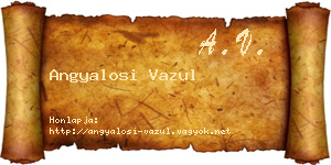 Angyalosi Vazul névjegykártya